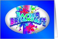 Happy Easter Egg Breakfast Invitation card