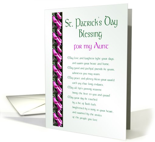 St. Patrick's Day Blessing for Aunt card (564176)
