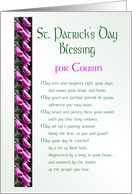 St. Patrick’s Day Blessing for Cousin card