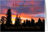 New Beginning Sunrise Retirement for Dad card