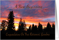 New Beginning Sunrise Retirement for Grandma card
