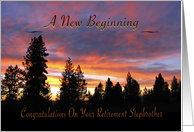 New Beginning Sunrise Retirement for Stepbrother card