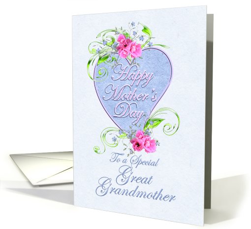 Great Grandmother Mother's Day Pink and Blue Flowers card (574062)