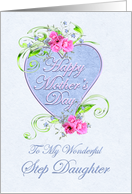 Mother’s Day Step Daughter with Pink Flowers card