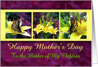 Happy Mother’s Day Butterflies for Mother of My Children card