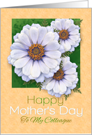 For Colleague Happy Mother’s Day Zinnia Garden card