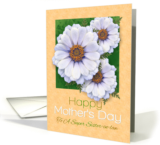 For Sister-in-law Happy Mother's Day Zinnia Garden card (581632)