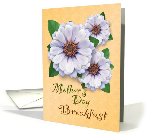 Mother's Day Breakfast Invitation Zinnia Garden card (582065)