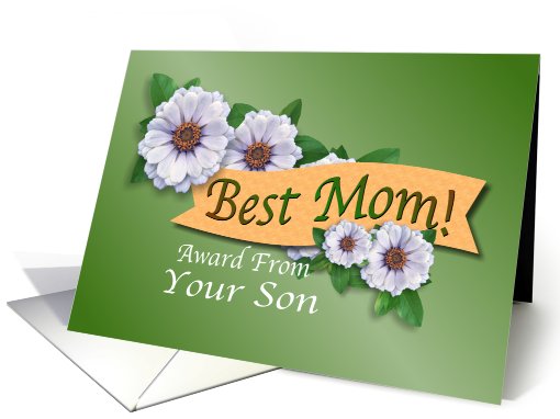 Best Mom Award From Son on Mother's Day card (582134)