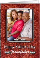 Grandfather Happy Father’s Day Simulated Leather card