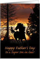 For Son-in-law Father’s Day Wild Horse Sunset card