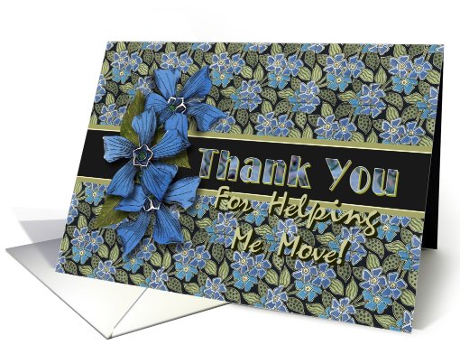 Moving Help Thank You Forget-me-nots card (608855)