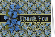 Moving Help Thank You Forget-me-nots card