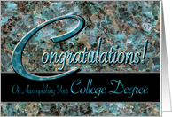 Congratulations College Graduate Turquoise card