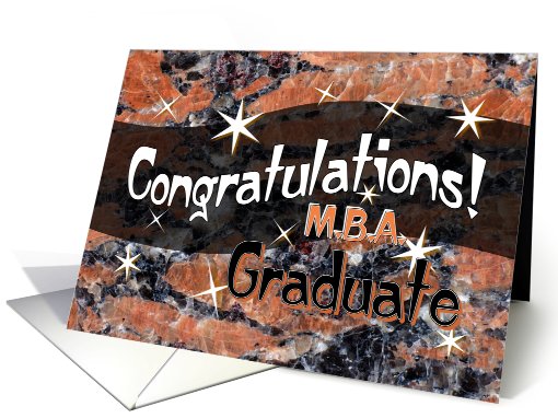 M.B.A. Graduate Congratulations Orange card (610532)