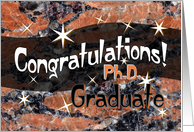 Ph.D. Graduate Congratulations Orange card