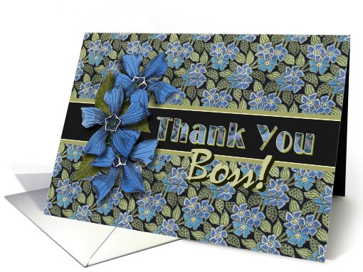 Boss Thank You Forget-me-nots card (611801)