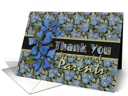 Parents Thank You Forget-me-nots card (612918)