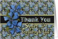 Sister and Brother-in-law Thank You Forget-me-nots card