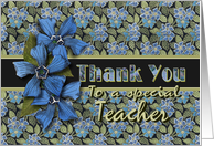 Teacher Thank You Forget-me-nots card