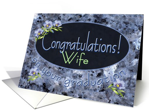 Wife Graduation Congratulations Wildflowers card (613108)