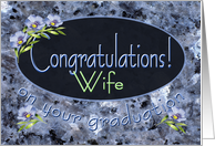 Wife Graduation Congratulations Wildflowers card