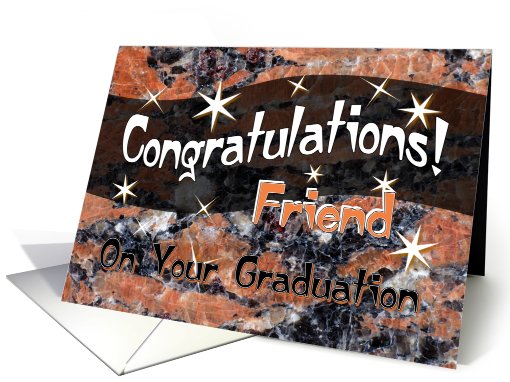 Friend Graduation Congratulations Orange card (613167)