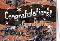 Grandfather Graduation Congratulations Orange card