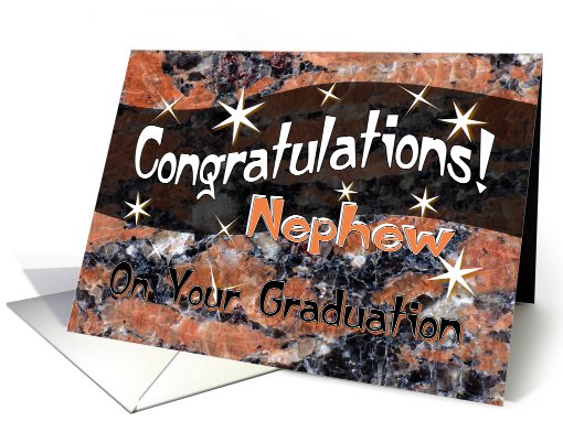 Nephew Graduation Congratulations Orange card (613192)