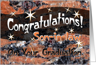 Son-in-law Graduation Congratulations Orange card