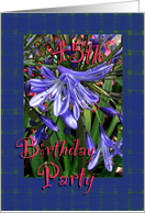45th Birthday Party Invitation Lavender Lilies card