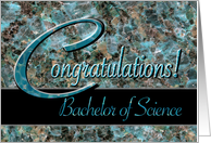 B.S. Graduate Congratulations Turquoise Stone card