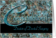 D.D.S. Graduate Congratulations Turquoise Stone card