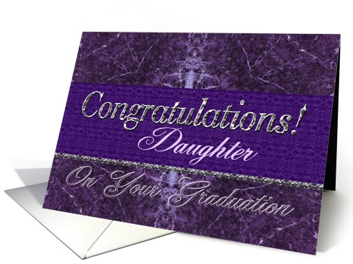 Daughter Graduation Congratulations Purple Stone card (619567)