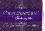 Goddaughter Graduation Congratulations Purple Stone card