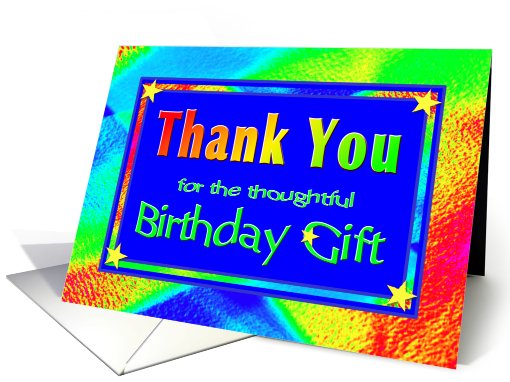 Birthday Gift Thank You Cards Bright Lights card (622577)