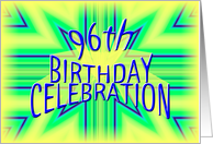 96th Birthday Party Invitation Bright Star card