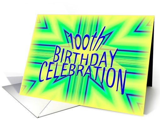 100th Birthday Party Invitation Bright Star card (622806)