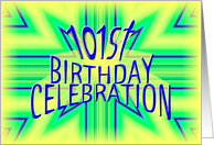 101st Birthday Party Invitation Bright Star card