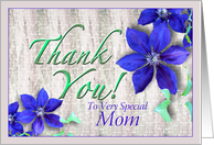 Mom Thank You Purple Clematis card