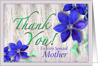 Mother Thank You Purple Clematis card