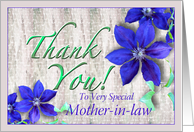 Mother-in-law Thank You Purple Clematis card