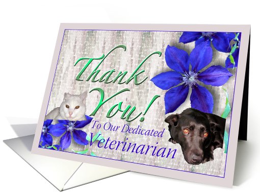 Veterinarian Thank You with Cat and Dog card (629530)