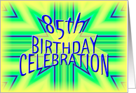 85th Birthday Party Invitation Bright Star card