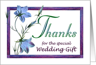 Wedding Gift Thanks Bluebell Flowers card