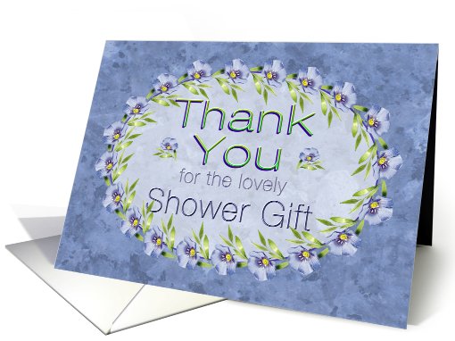 Wedding Shower Gift Thank You with Lavender Flowers card (634358)