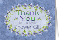 Wedding Shower Gift Thank You with Lavender Flowers card