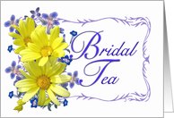Bridal Tea Party Invitations Yellow Daisy Bouquet card
