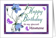 Mamaw Birthday Bluebells and Butterflies card