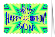 Son 18th Birthday Starburst Spectacular card